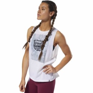 Reebok CrossFit - Games Muskelshirt Damen - Weiß - DE 413-UBD